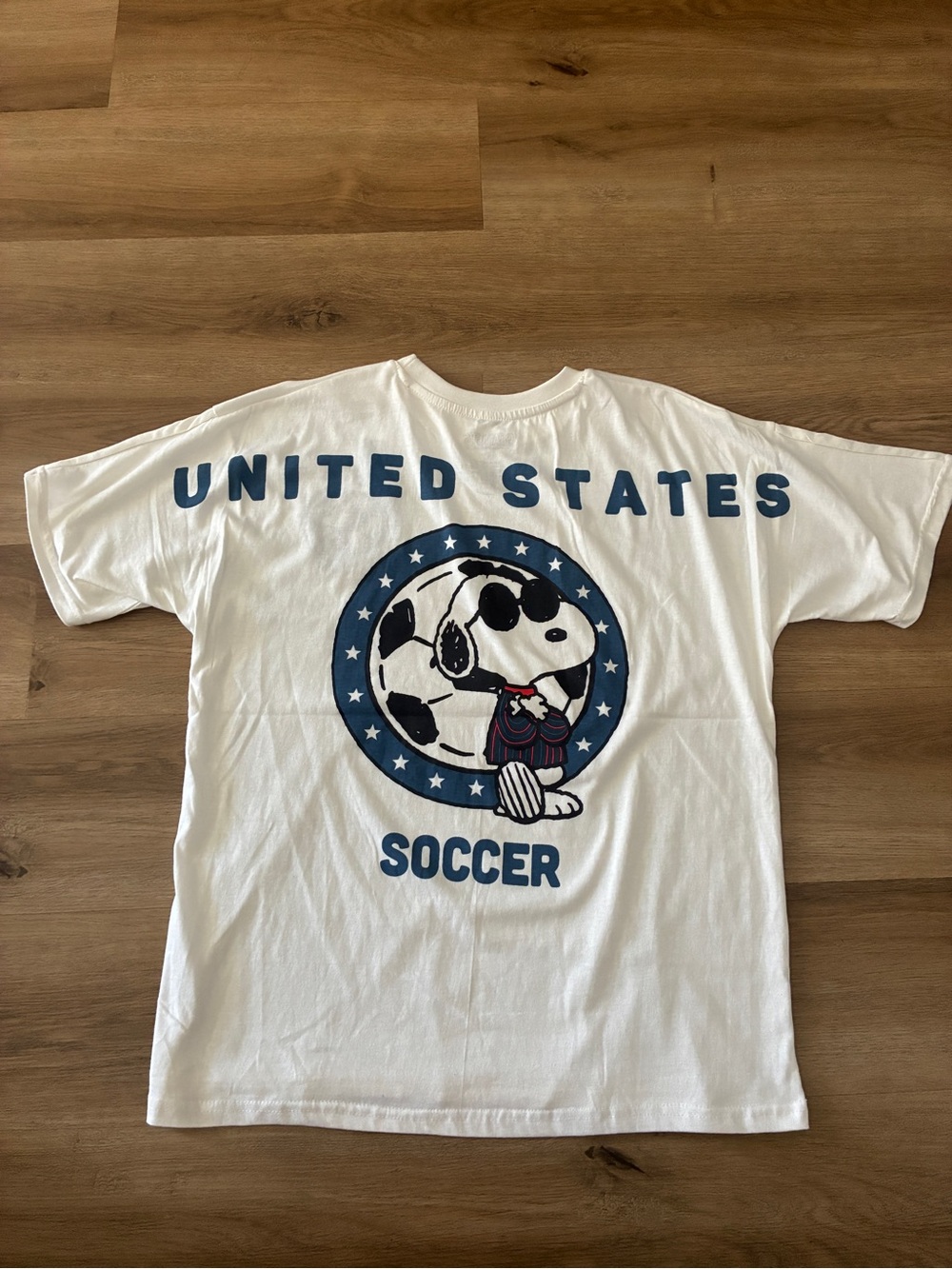 Peanuts Snoopy United States Soccer Graphic T-Shirt Men’s Large White NWOT